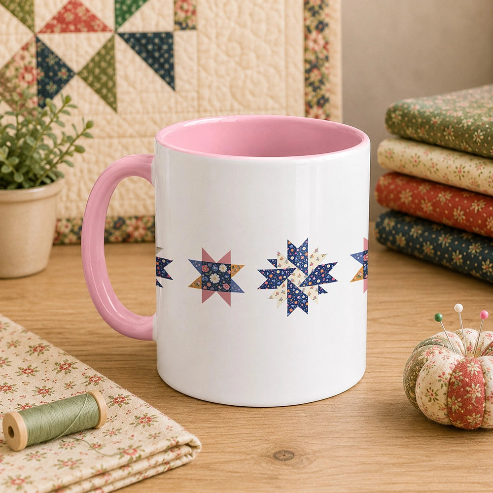 Blooming Quilt Stars 11oz Mug