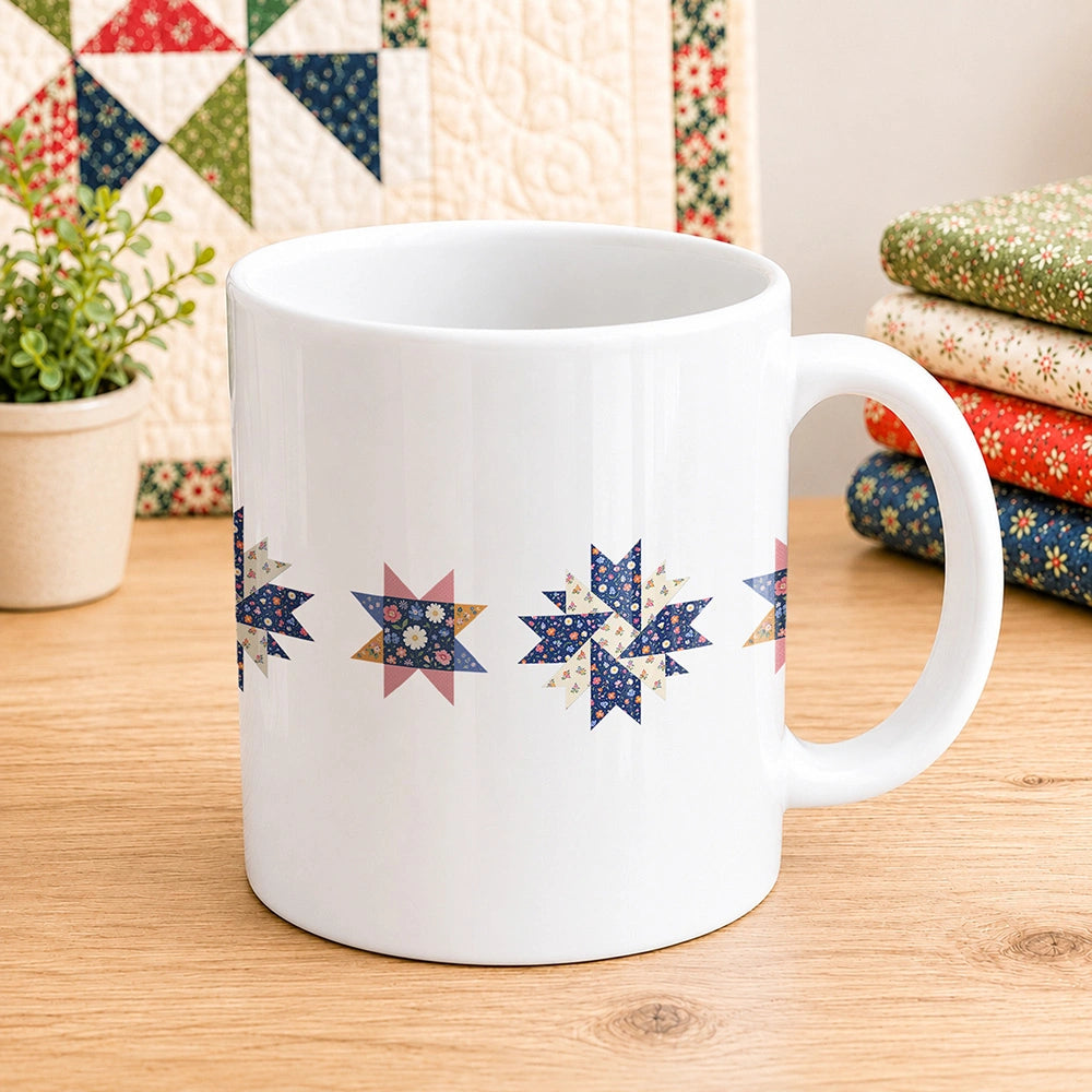 Blooming Quilt Stars 11oz Mug
