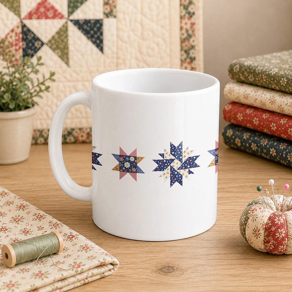 Blooming Quilt Stars 11oz Mug