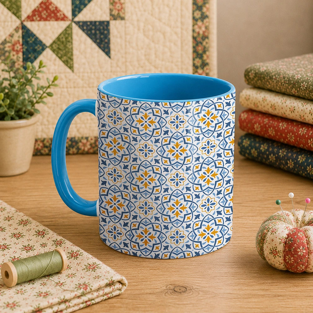 Blue Pattern 11oz Mug