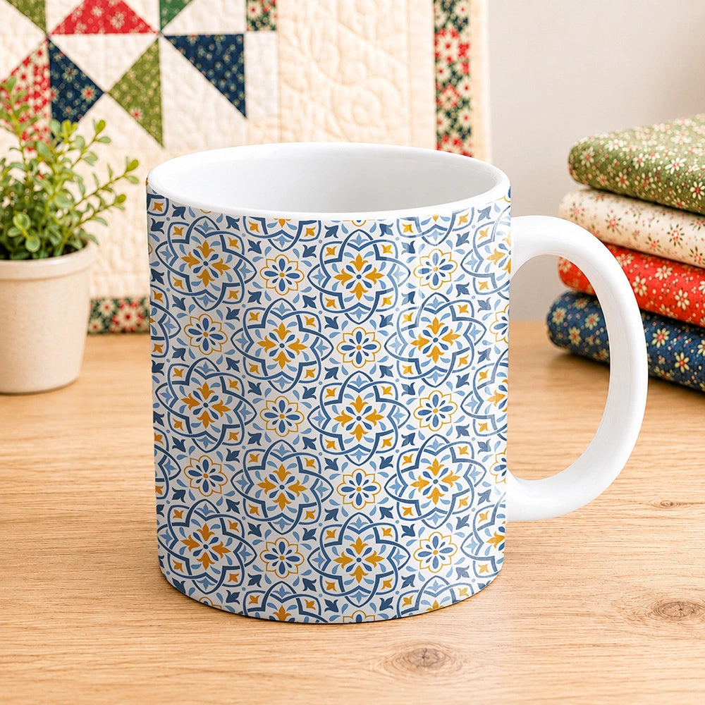 Blue Pattern 11oz Mug