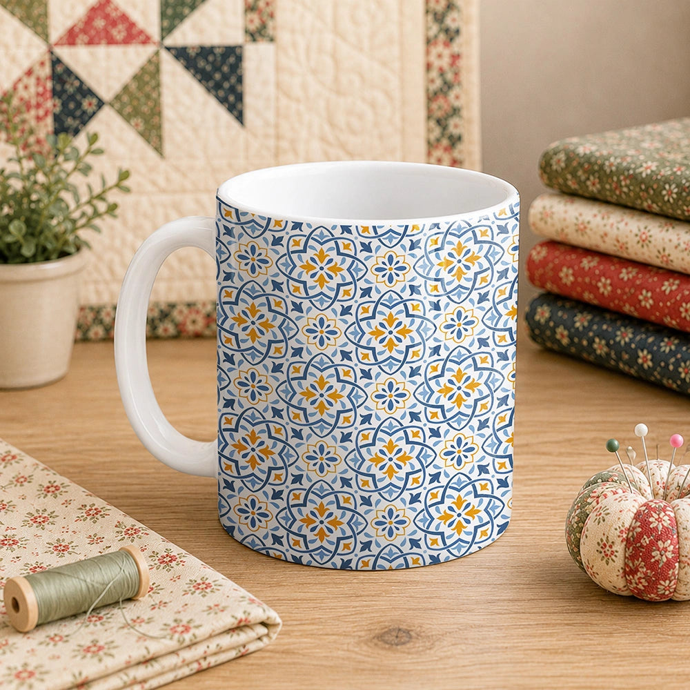 Blue Pattern 11oz Mug