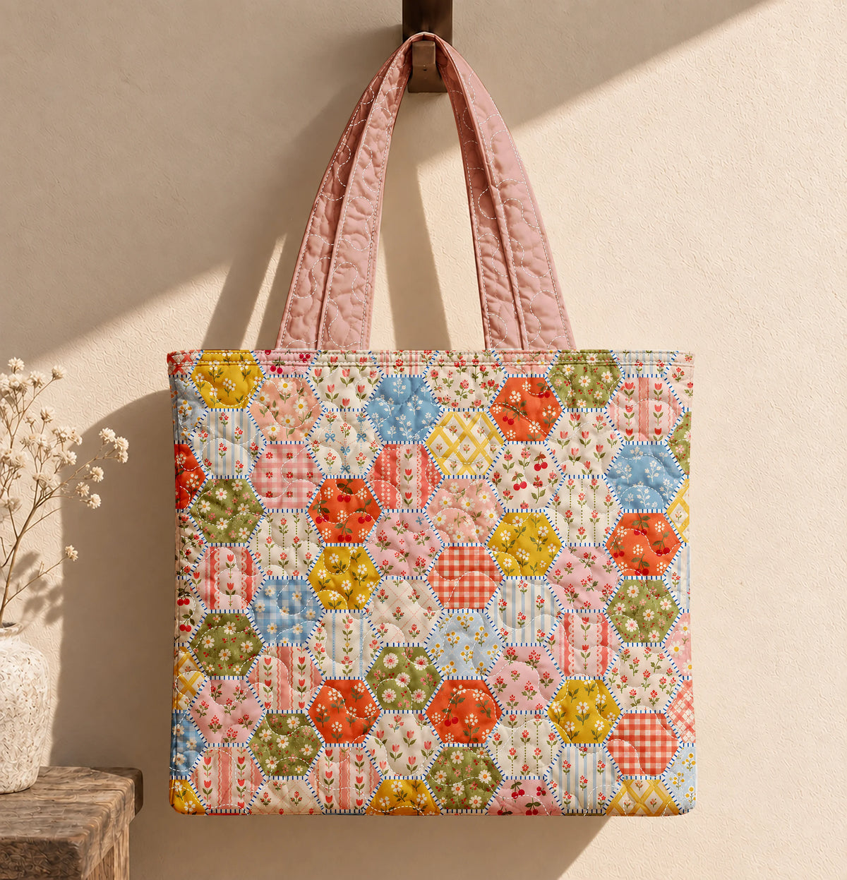 Blush Honeycomb Tote