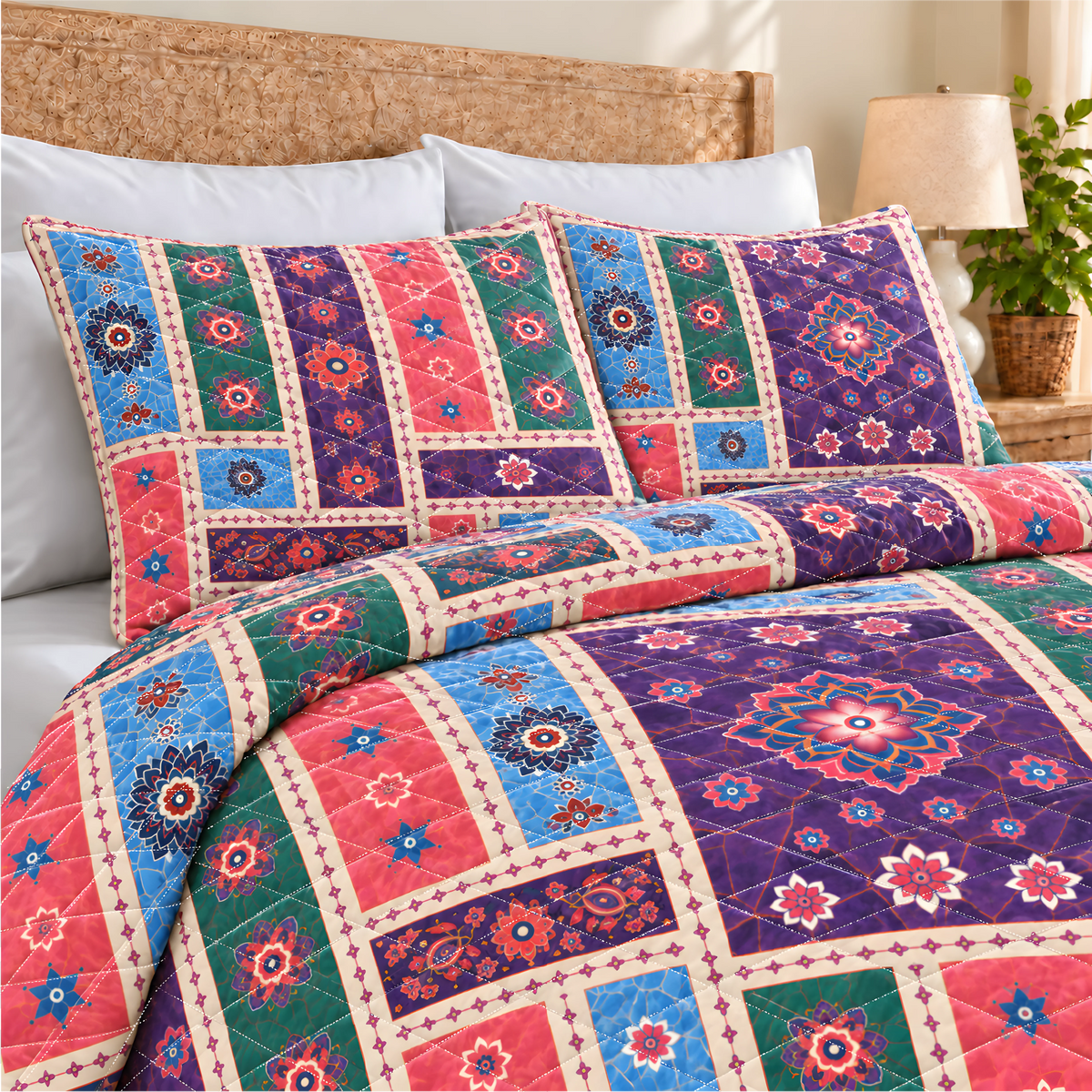 Bohemian Heritage Quilted Bedding Set