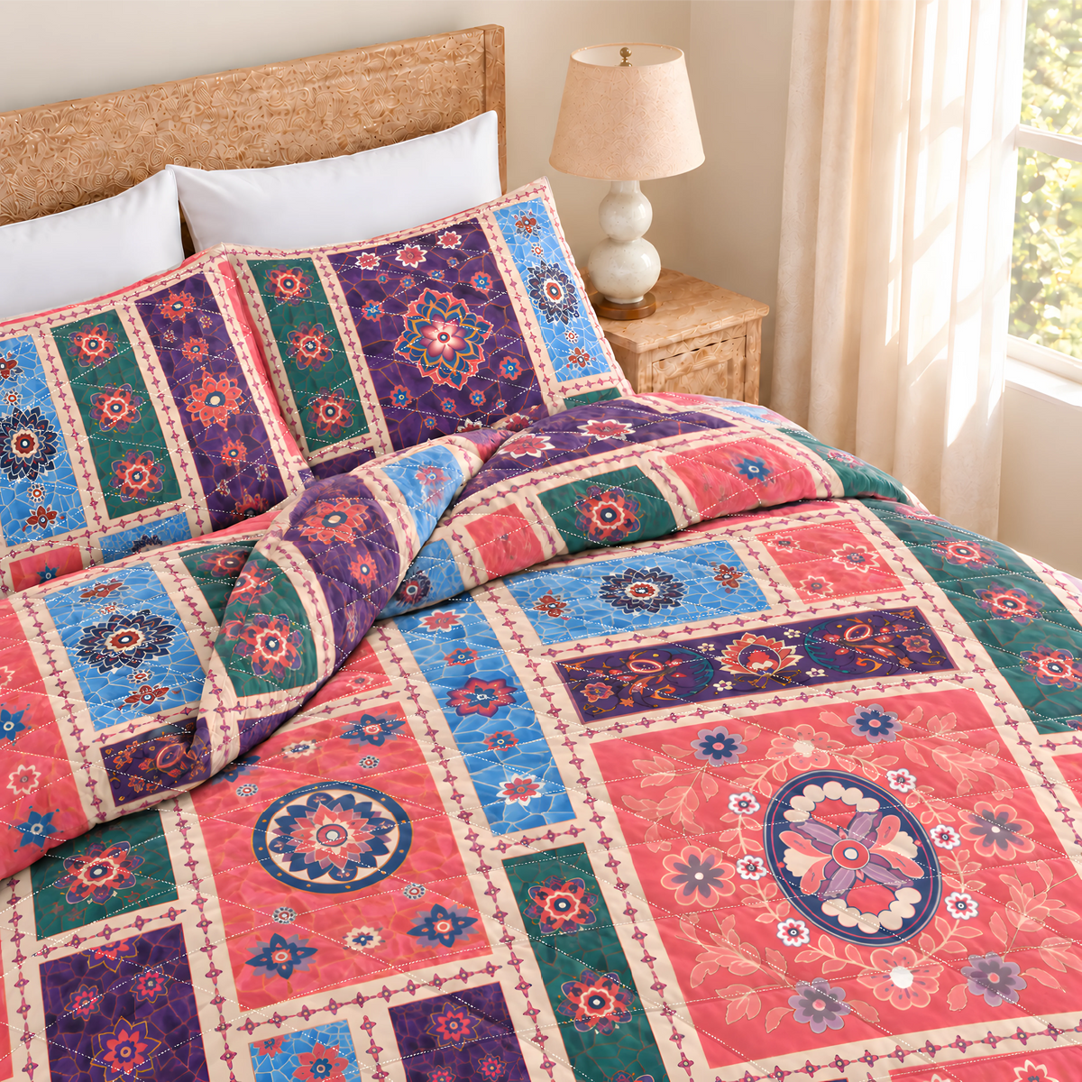 Bohemian Heritage Quilted Bedding Set