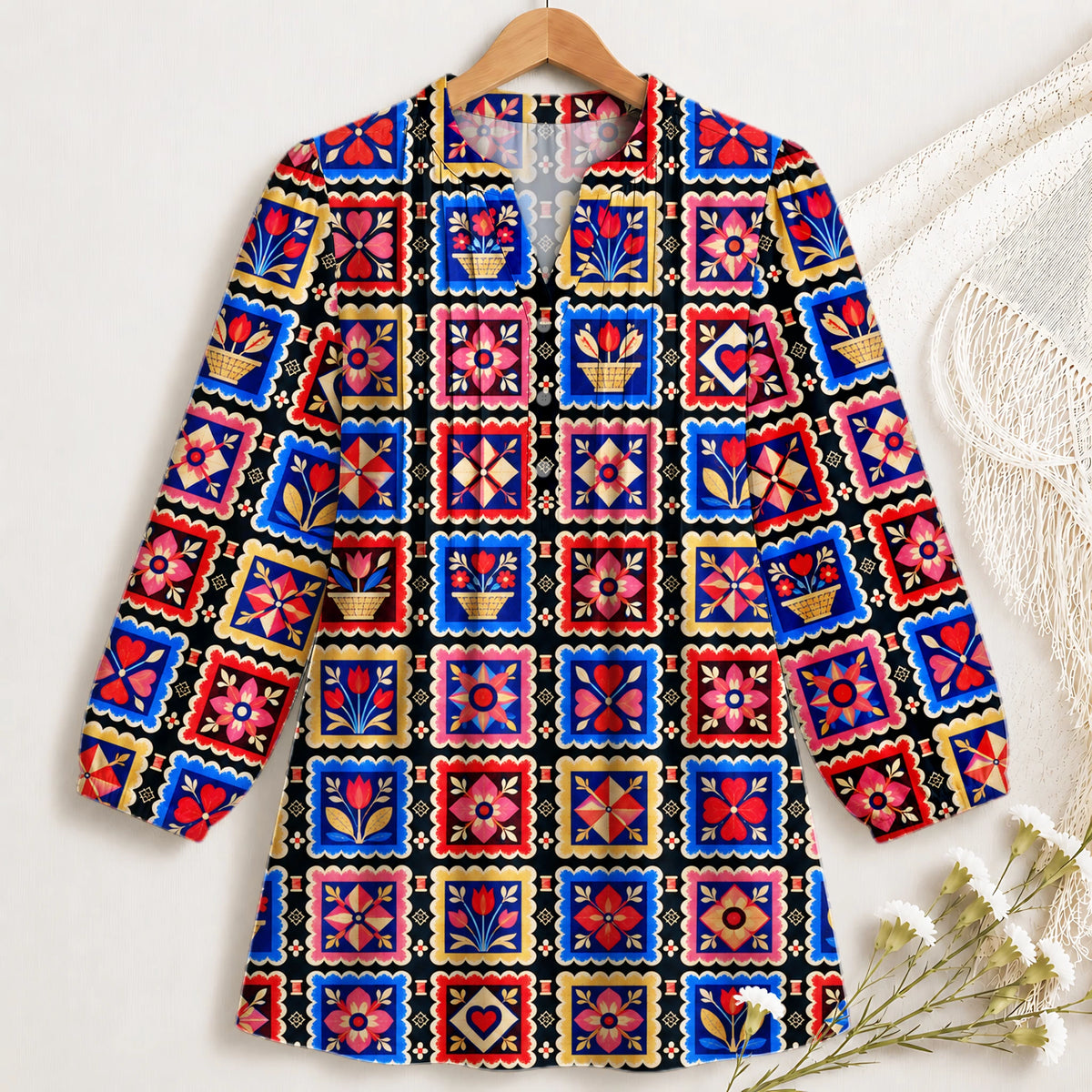 Boho Folk Blouse
