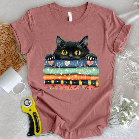 Maglietta Gatto sul tessuto