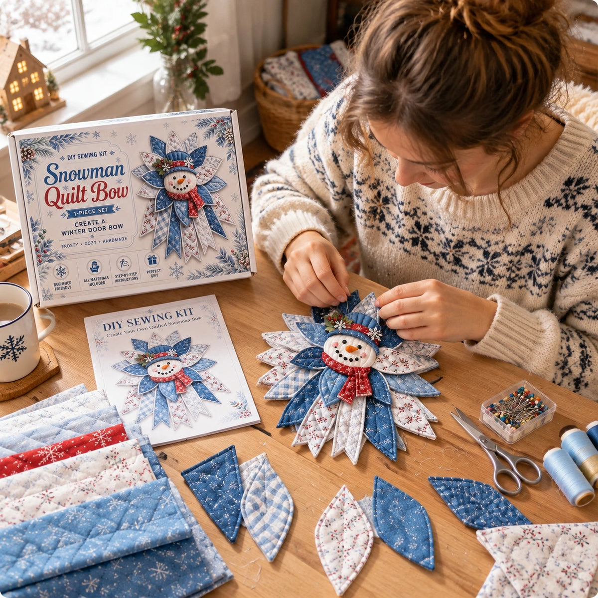 Style 5 DIY Oversized Quilted Bow Sewing Kit