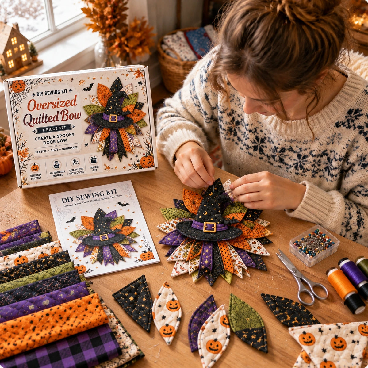 Style 13 DIY Oversized Quilted Bow Sewing Kit