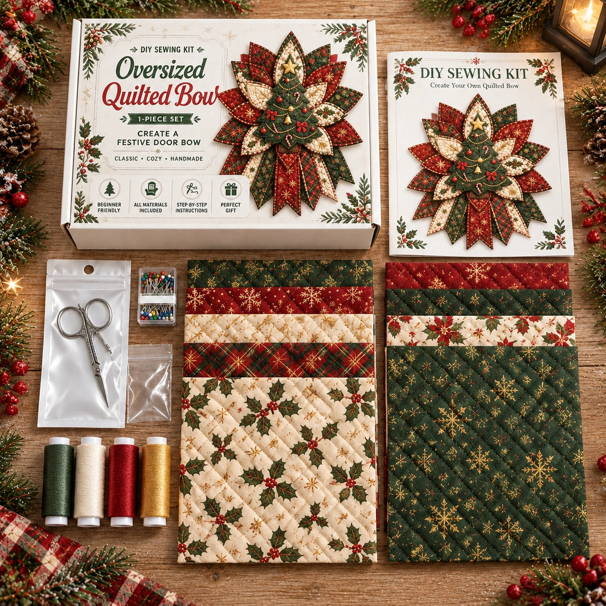 Style 1 DIY Oversized Quilted Bow Sewing Kit