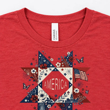 T-shirt trapuntata Liberty In Bloom
