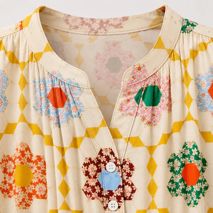 Honeycomb Garden Blouse