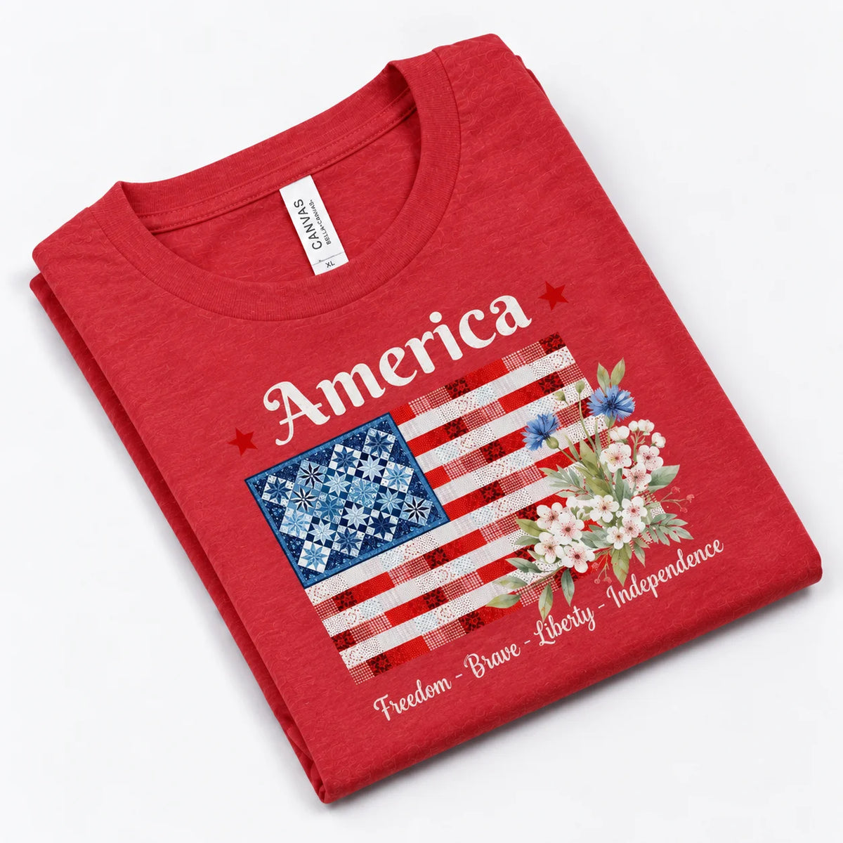 American Patchwork Bloom T-Shirt