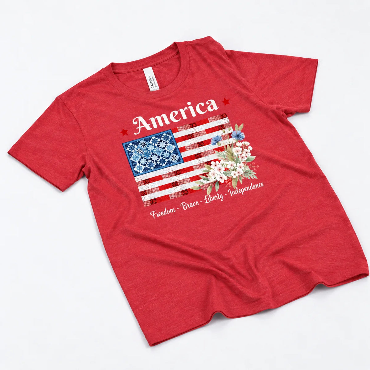 American Patchwork Bloom T-Shirt