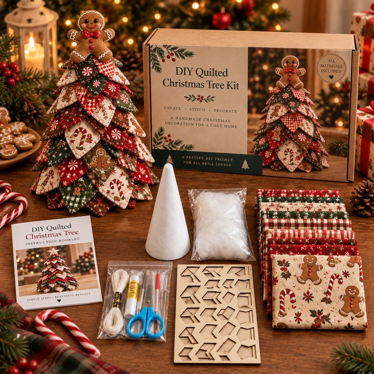 Gingerbread Man Handmade Christmas Tree Kit