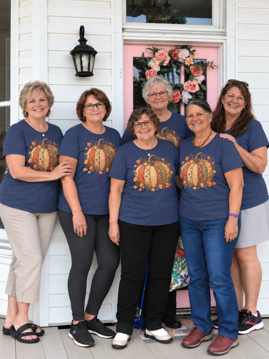 Autumn Patchwork Pumpkin T-shirt