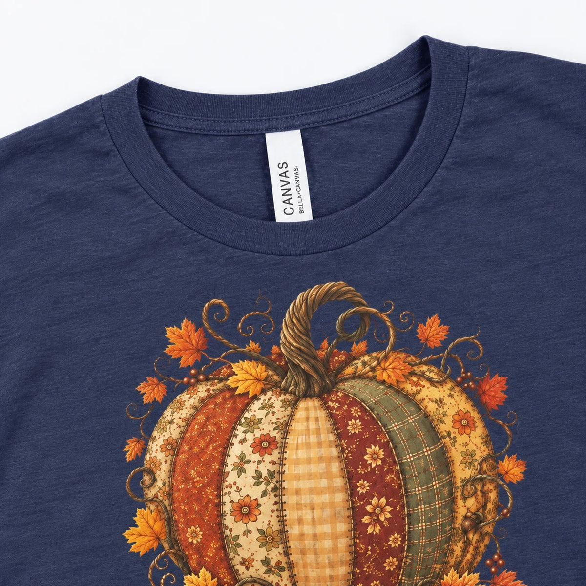 Autumn Patchwork Pumpkin T-shirt