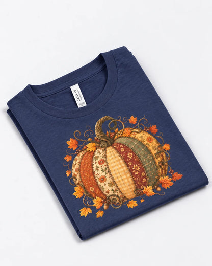Maglietta Zucca autunnale patchwork