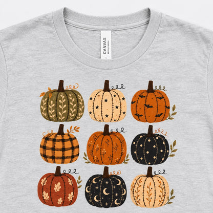 T-shirt Campo di zucche dell'amante dei tessuti