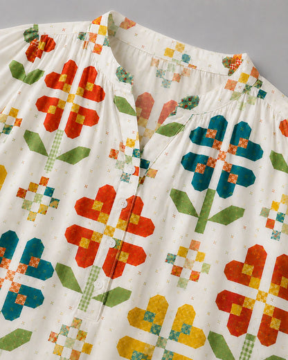Flower Pattern Blouse