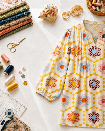 Honeycomb Garden Blouse