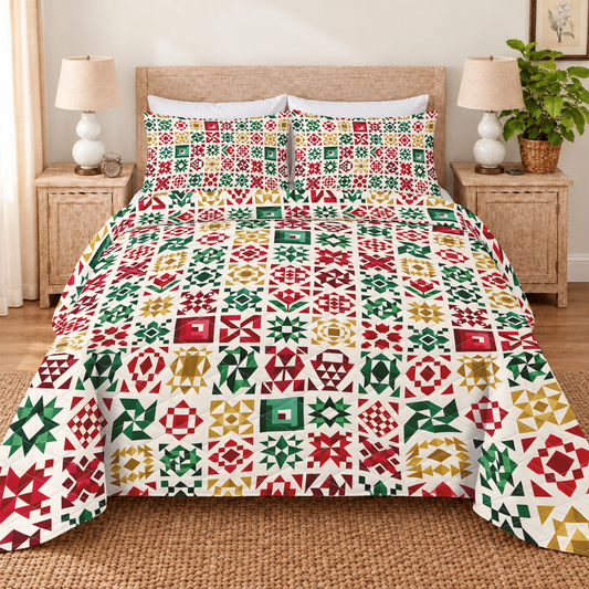 Christmas Keepsake Quilted Bedding Set