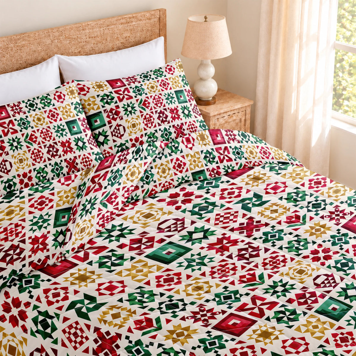 Christmas Keepsake Quilted Bedding Set