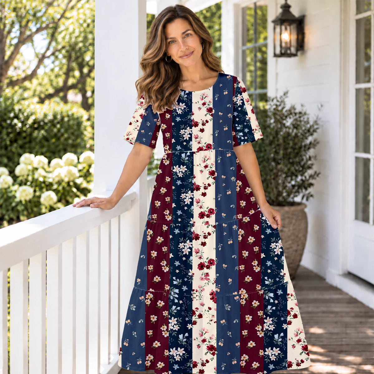 Cottage Floral Long Dress