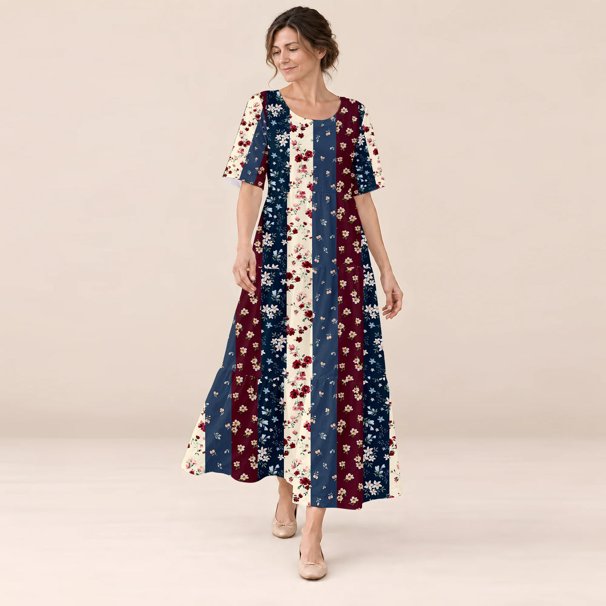 Cottage Floral Long Dress