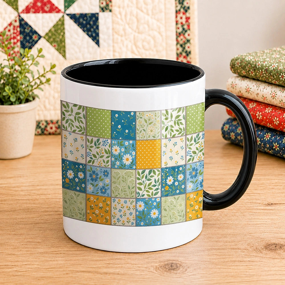Daisy Meadow Patchwork 11oz Mug