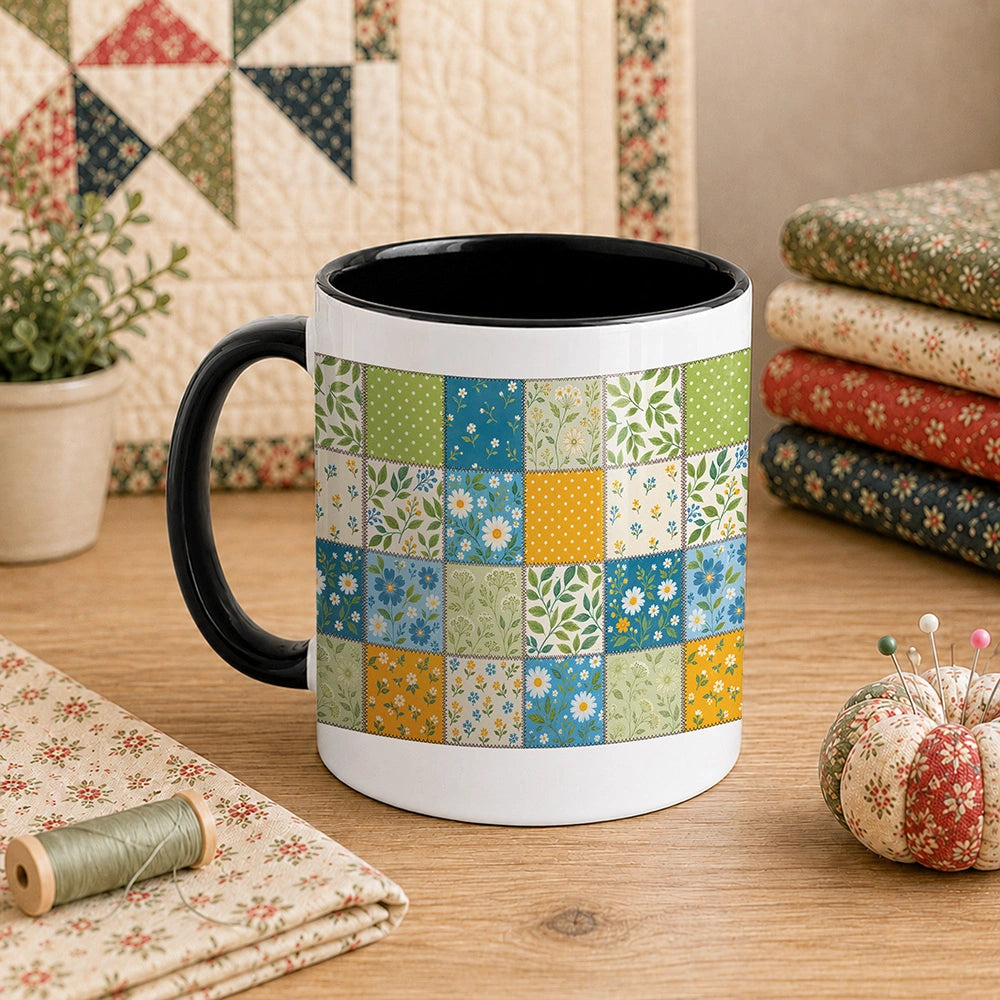 Daisy Meadow Patchwork 11oz Mug