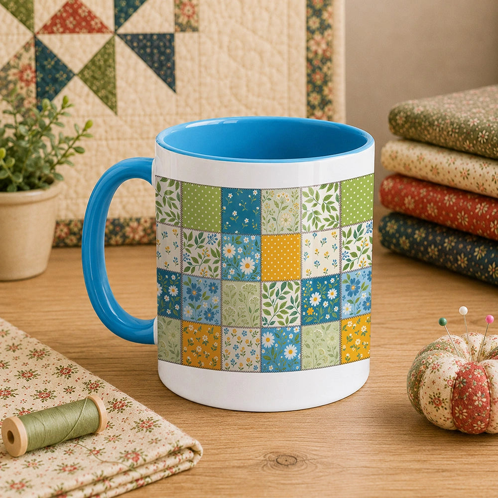 Daisy Meadow Patchwork 11oz Mug