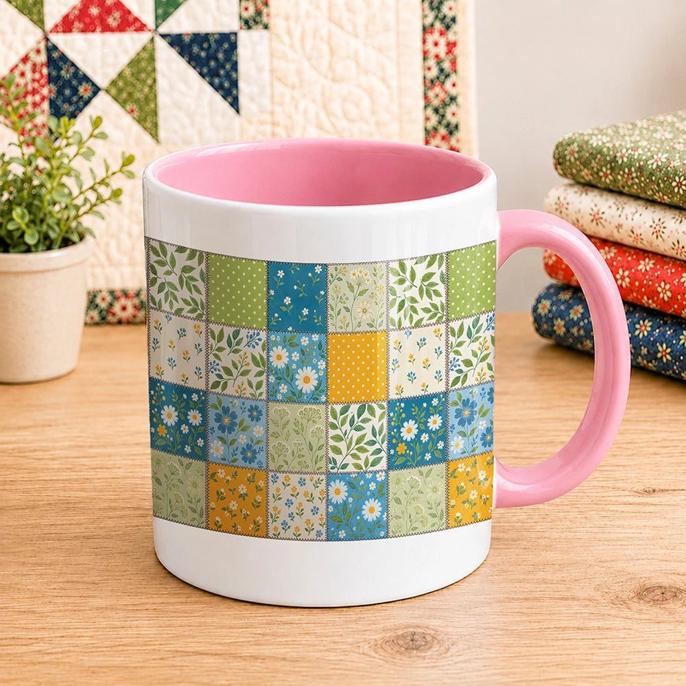Daisy Meadow Patchwork 11oz Mug