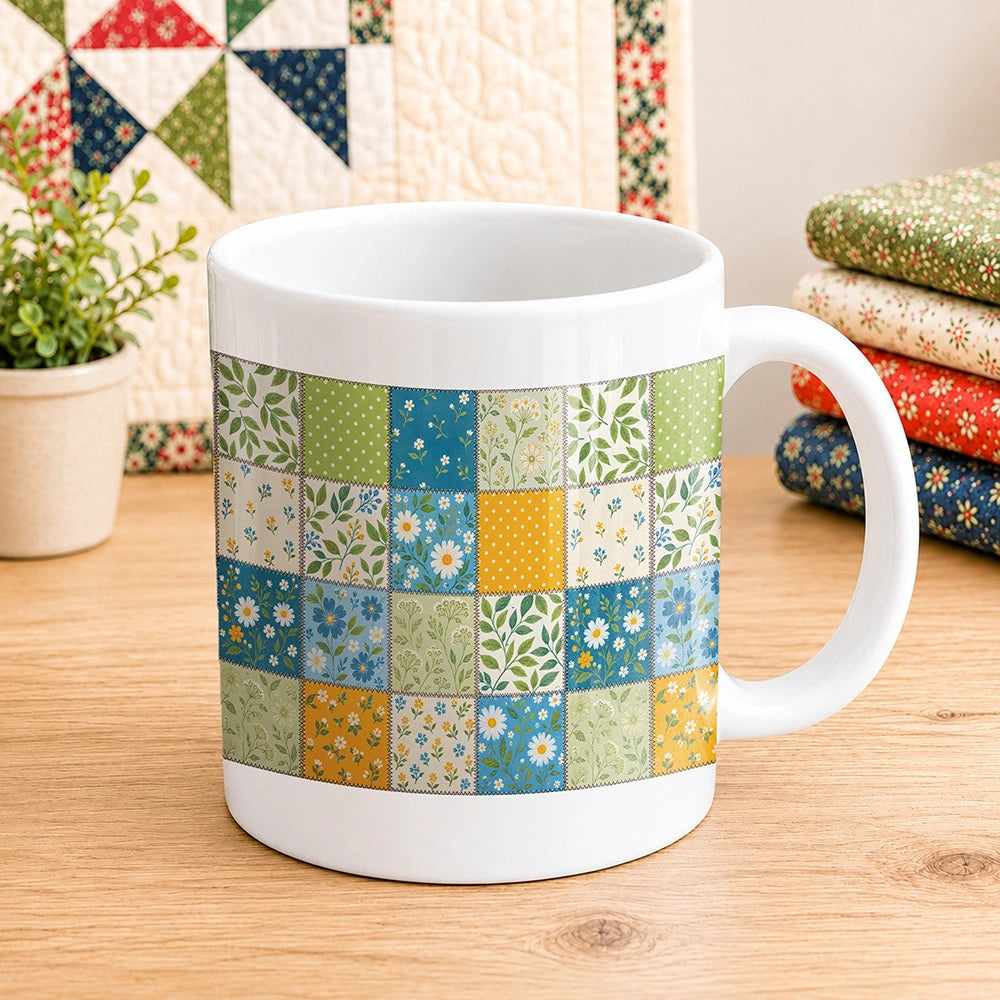 Daisy Meadow Patchwork 11oz Mug