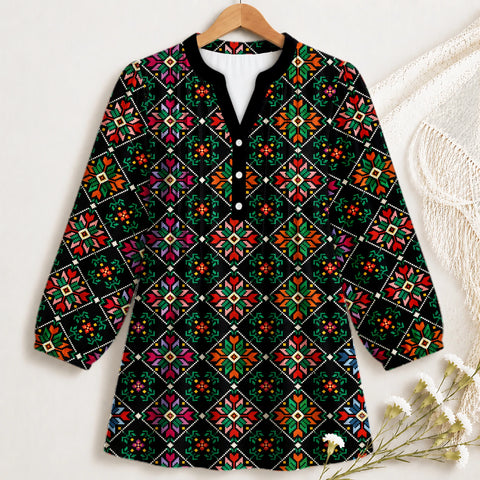 Folk Bloom Bluse