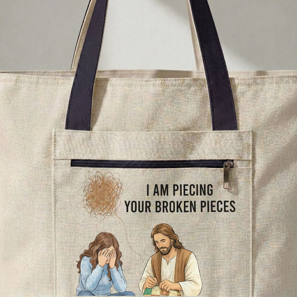 God Piecing Broken Pieces Tote