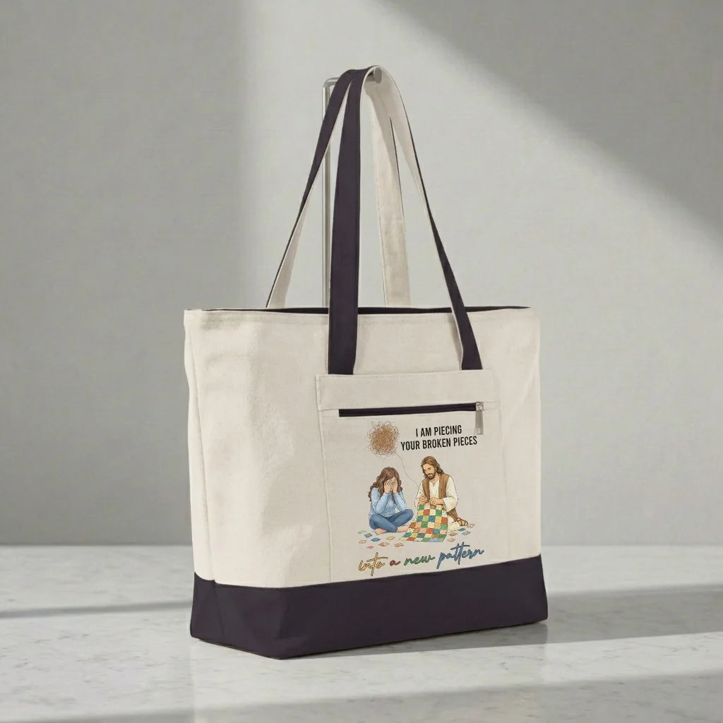 God Piecing Broken Pieces Tote