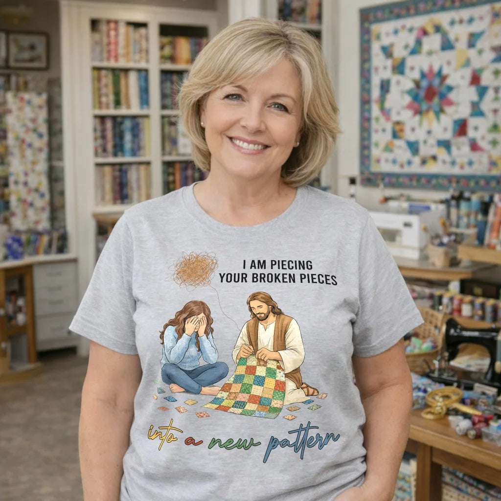 T-shirt Dieu reconstitue les morceaux brisés