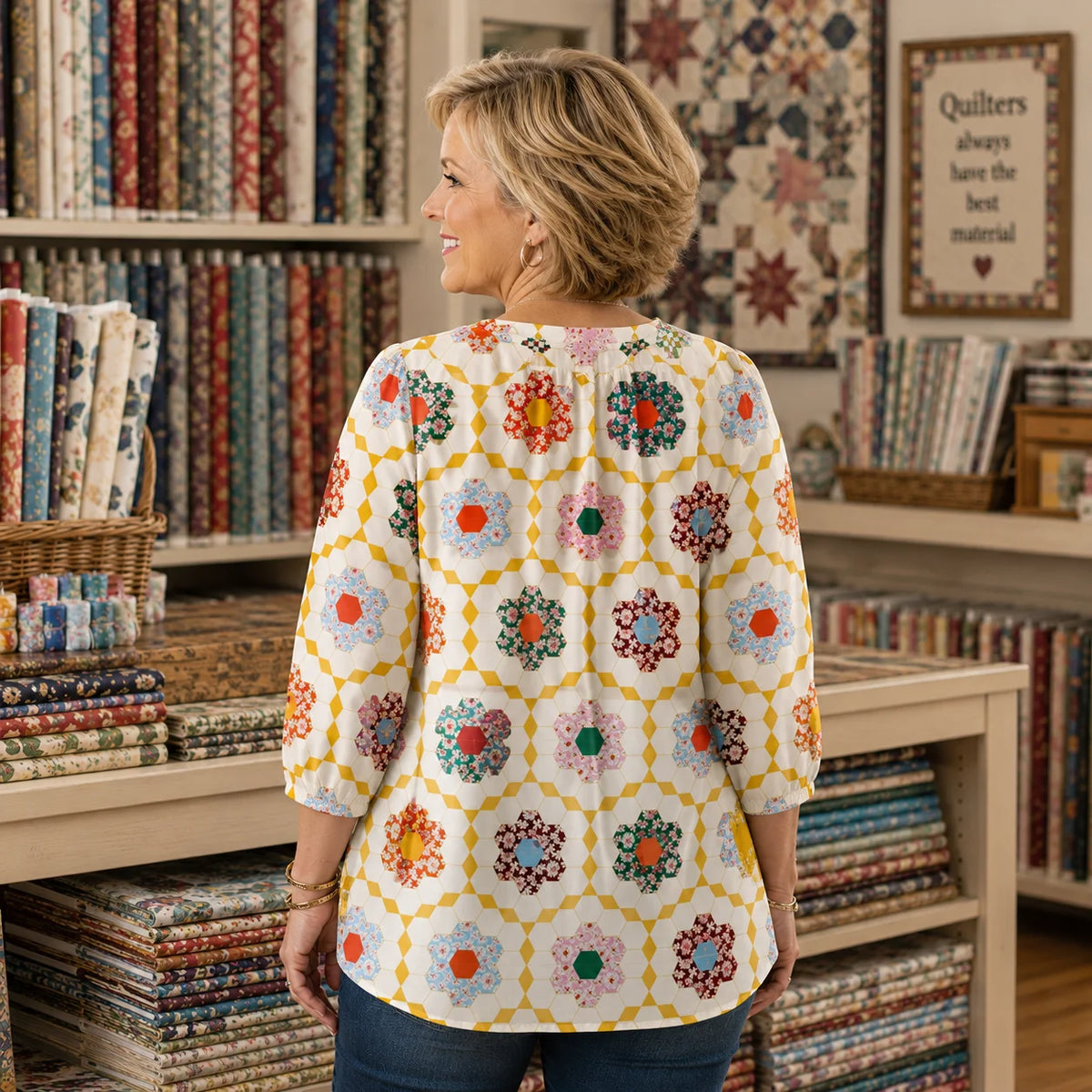 Honeycomb Garden Blouse