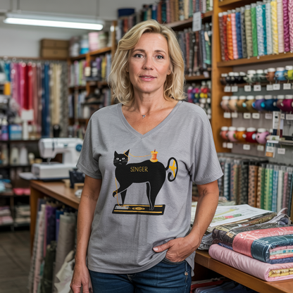 Mewing machine Lady V-neck