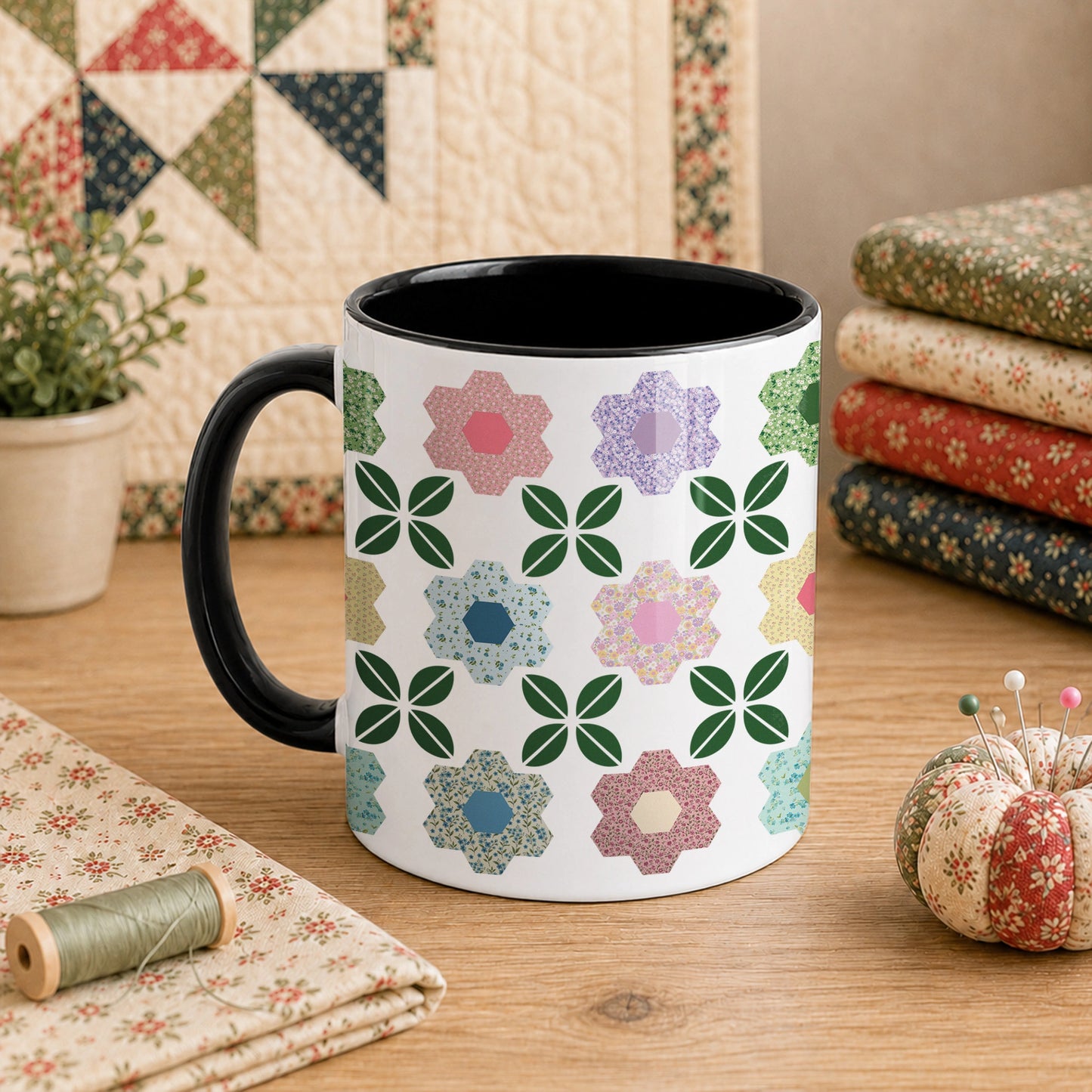 Patchwork Posies 11oz Mug
