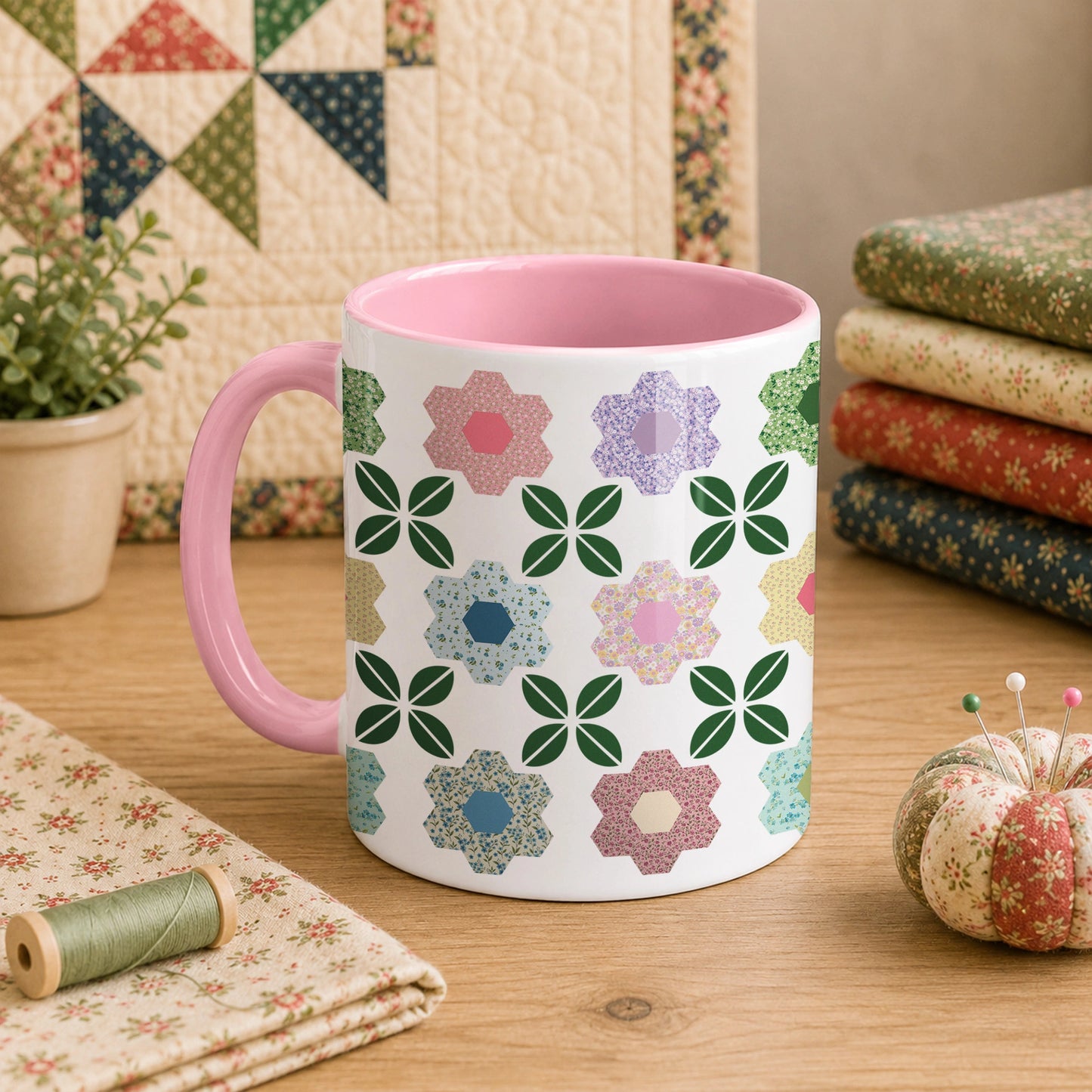 Patchwork Posies 11oz Mug