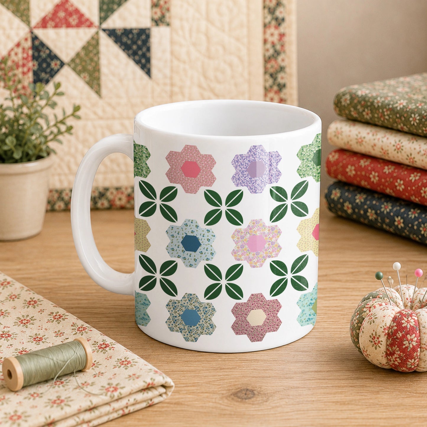 Patchwork Posies 11oz Mug