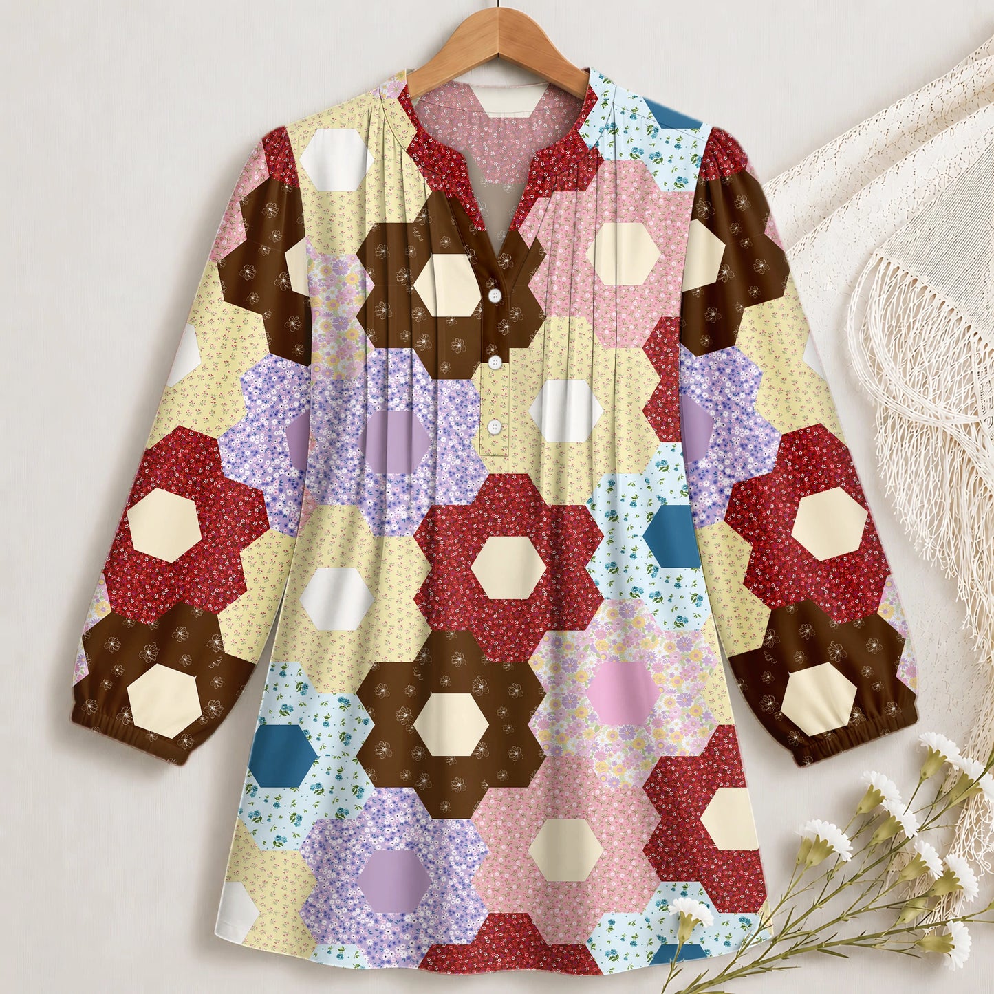 Patchwork Petals Blouse
