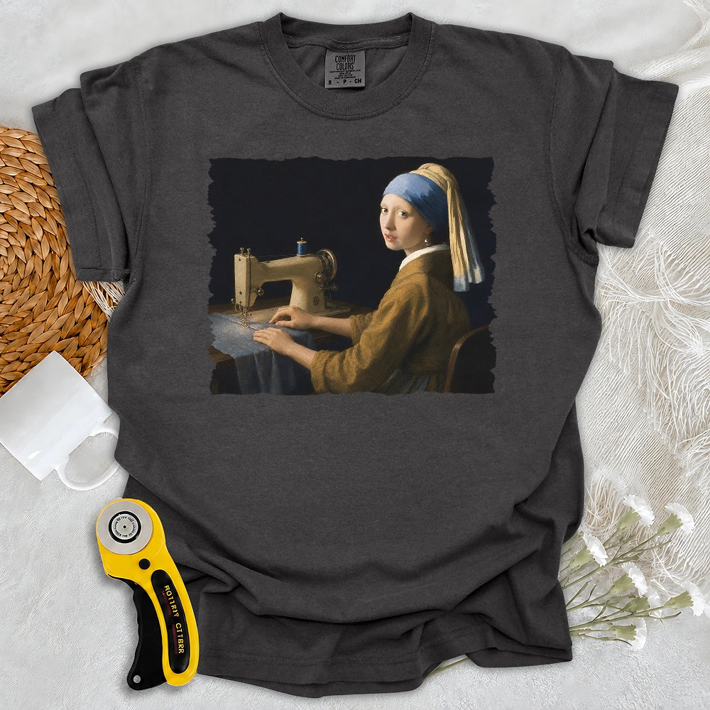 Comfort Colors Girl With A Sewing Machine T-shirt
