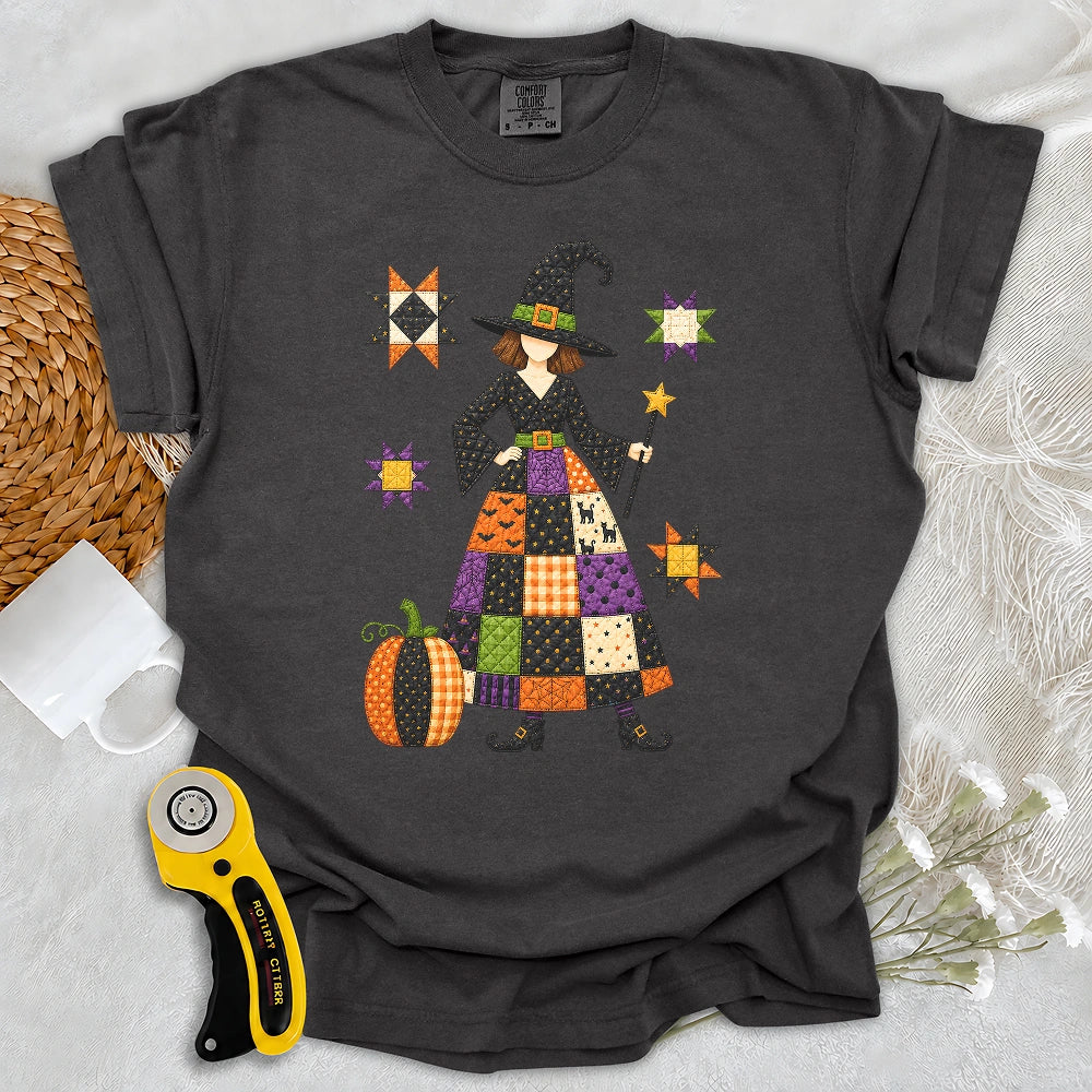 Comfort Colors Patchwork Quilt WitchT-shirt