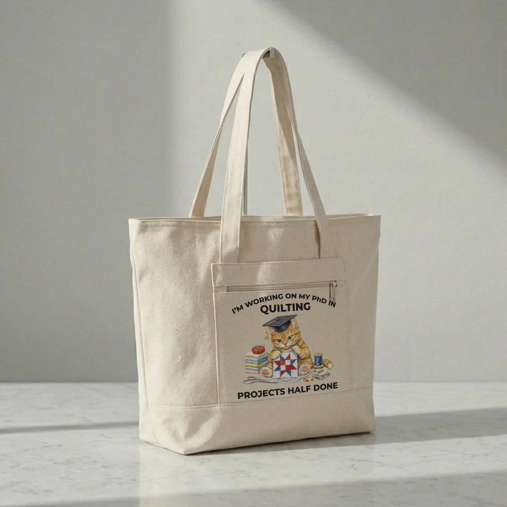 PhD In Quilting Tote