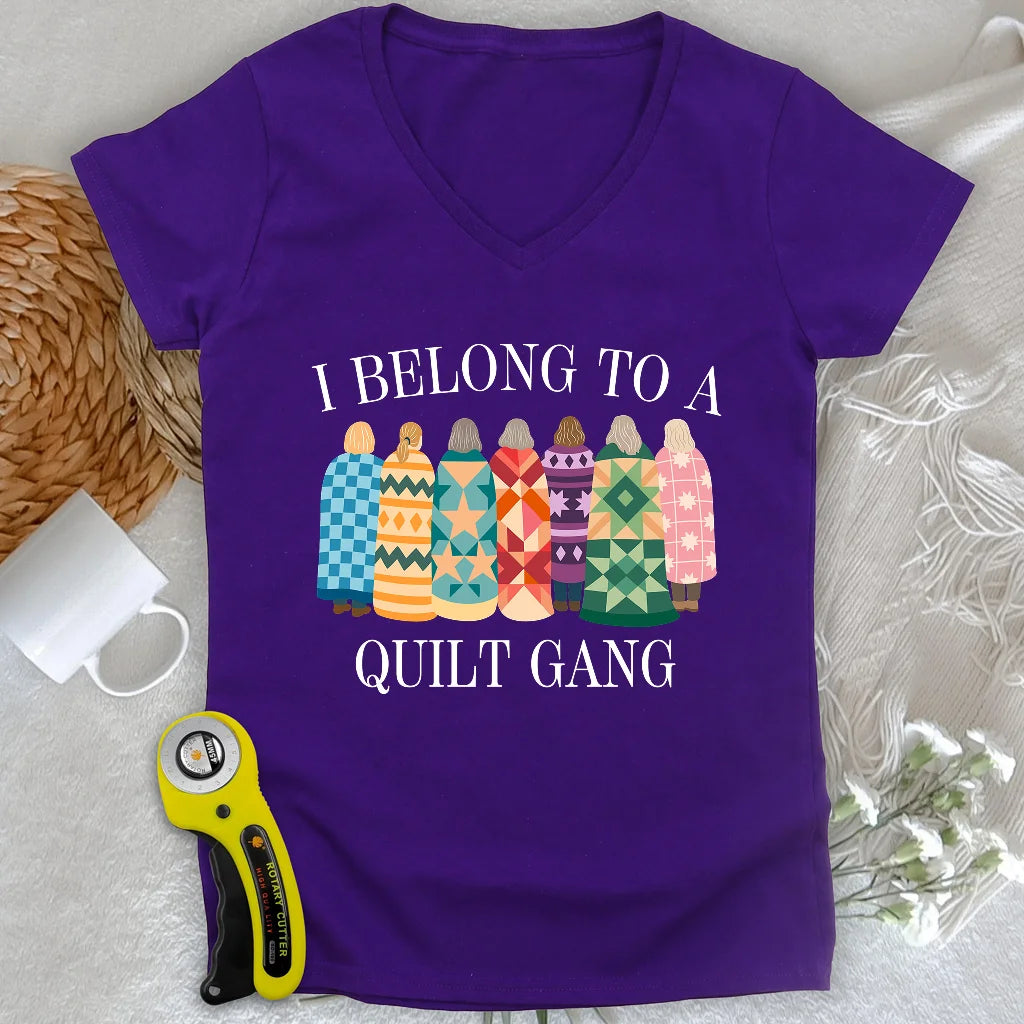 Belong to Quilt Gang Lady V-neck
