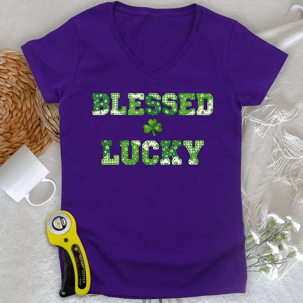 Haut à encolure en V Blessed Lucky Lady