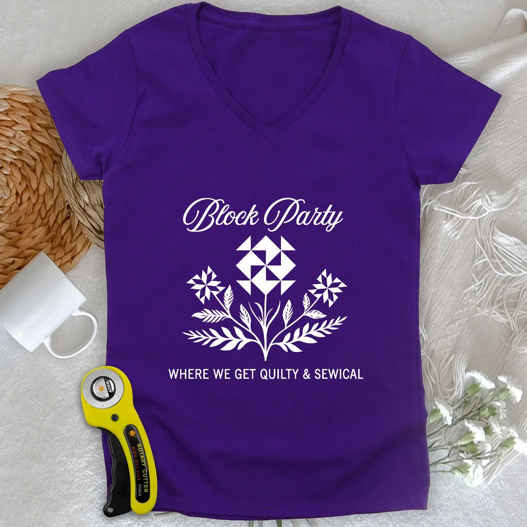 Block Party Lady V-neck